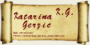 Katarina Gerzić vizit kartica